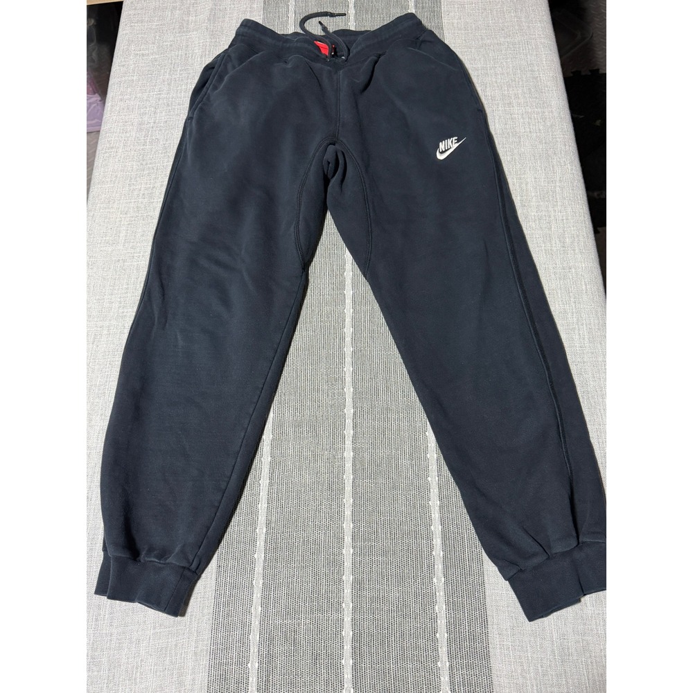Nike Mens Sportswear Club Fleece Joggers Black Sweatpants‎ Size Small S red tag